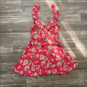 Pink Floral dress with flowers / Flynn Skye